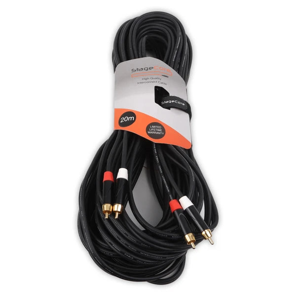 Stage core icore 250 - 2x Male RCA Plugs - 2 x Male RCA Phono Plugs