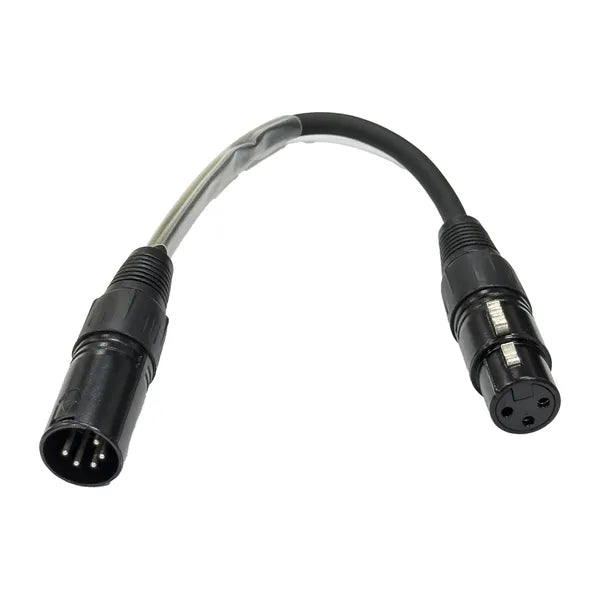 Stage core, SCDMX5M-3F - DMX Adaptor Cable, 5 Pin Male XLR to 3 Pin Female XLR