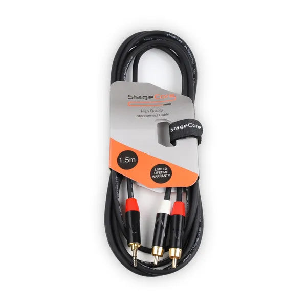 Stage core icore 215 - 3.5mm Stereo Jack - 2x Male RCA